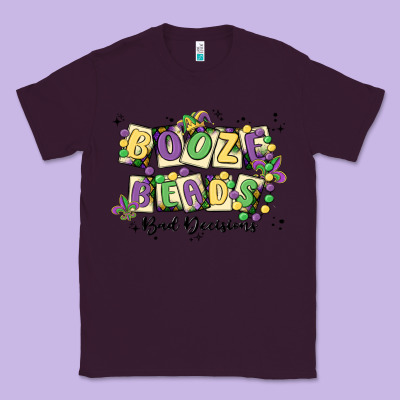 Booze Beads Classic Tee Designed By Maliassmallbusiness