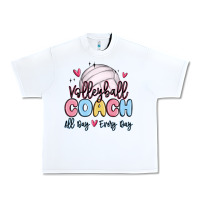 White volleyball coach all day every day Urban Heavy Tee - MaliasSmallBusiness