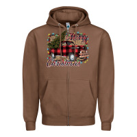 Chestnut Merry Christmas Truck Zipper Hoodie - Bettercallsaul