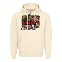 Sandshell Merry Christmas Truck Zipper Hoodie - Bettercallsaul