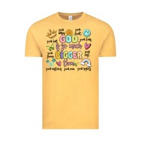 Vintage Mustard god is so much bigger than malia Vintage Tee - MaliasSmallBusiness