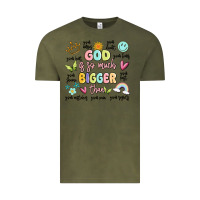 Vintage Olive god is so much bigger than malia Vintage Tee - MaliasSmallBusiness