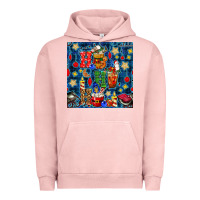 Christmas Ho Ho Ho With Coffee Cups And Ornaments With Plaid Seamless  Urban Hoodie | Teevron