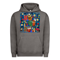 Pigment Tornado christmas ho ho ho with coffee cups and ornaments with plaid seamless  Urban Hoodie - BundleAndBundleShop