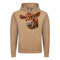 Vintage Coffee red angus face Vintage Hoodie - LillyAllenDesigns