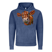 Vintage Denim red angus face Vintage Hoodie - LillyAllenDesigns