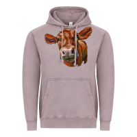 Vintage Zinc red angus face Vintage Hoodie - LillyAllenDesigns