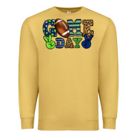 Antique Gold Game day green and blue team color Premium Sweatshirt - HowdyJamesFarm