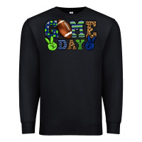 Black Game day green and blue team color Premium Sweatshirt - HowdyJamesFarm