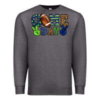 Charcoal Heather Game day green and blue team color Premium Sweatshirt - HowdyJamesFarm