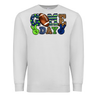 Dove Grey Game day green and blue team color Premium Sweatshirt - HowdyJamesFarm