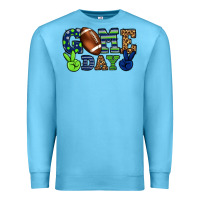 Ocean Blue Game day green and blue team color Premium Sweatshirt - HowdyJamesFarm