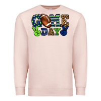 Pale Pink Game day green and blue team color Premium Sweatshirt - HowdyJamesFarm