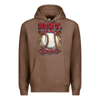 Chestnut Busy raising ballers Premium Hoodie - HowdyJamesFarm