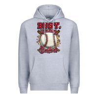 Heather Grey Busy raising ballers Premium Hoodie - HowdyJamesFarm