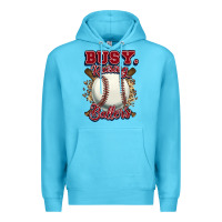 Ocean Blue Busy raising ballers Premium Hoodie - HowdyJamesFarm