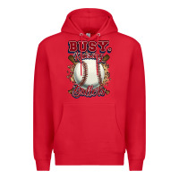 Red Busy raising ballers Premium Hoodie - HowdyJamesFarm