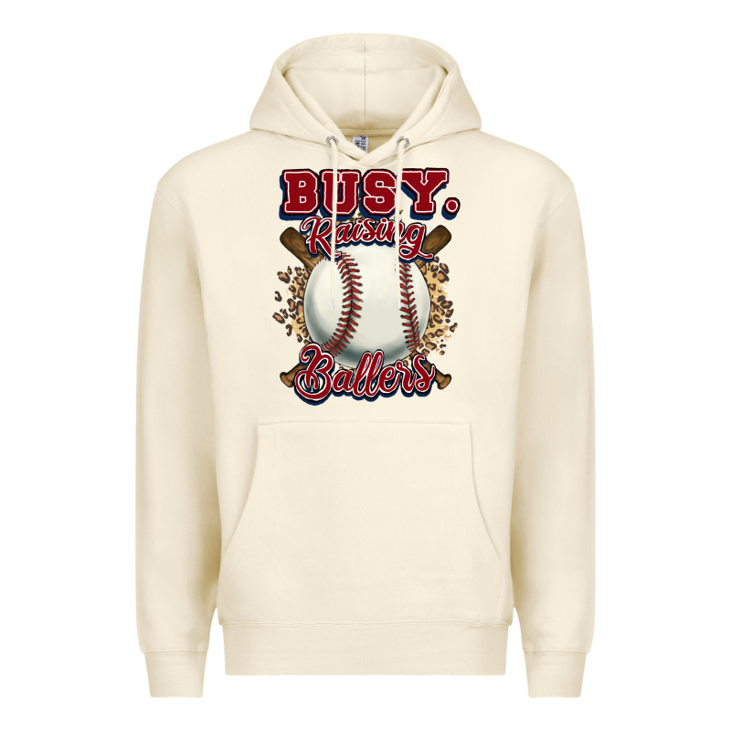 Busy Raising Ballers Premium Hoodie by HowdyJamesFarm | Teevron