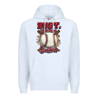 White Busy raising ballers Premium Hoodie - HowdyJamesFarm