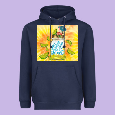 Life Is Short Make It Sweet Heavyweight Hoodie Designed By Tumblerdesignbyshophia