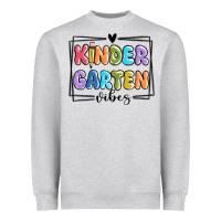 Heather Grey kinder garten vibes Heavyweight Sweatshirt - MaliasSmallBusiness