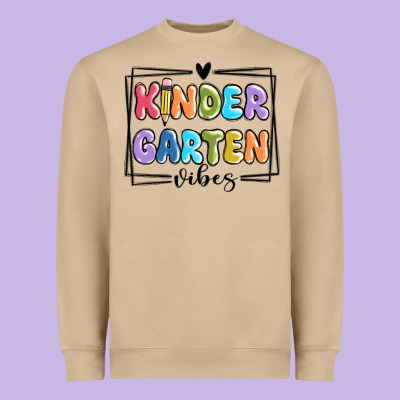 Kinder Garten Vibes Heavyweight Sweatshirt Designed By Maliassmallbusiness
