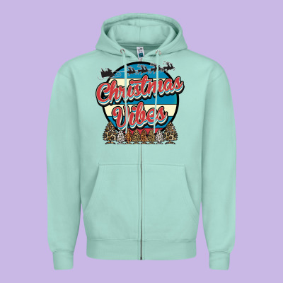 Christmas Vibes Zipper Hoodie Designed By Bettercallsaul