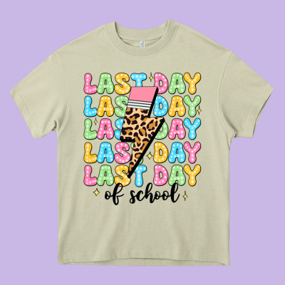 Last Day Of School Heavy Core Tee Designed By Jahusdesignshop
