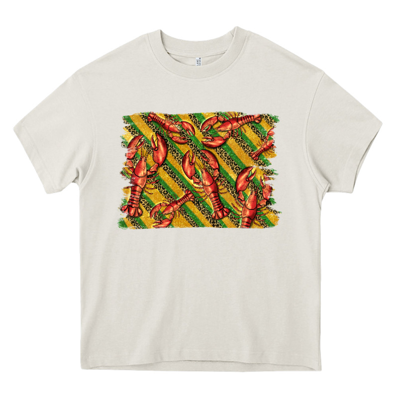 Mardi Gras Crawfish Background Heavy Core Tee by BarkalooDesign | Teevron