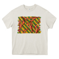 Cream mardi gras crawfish background Heavy Core Tee - BarkalooDesign