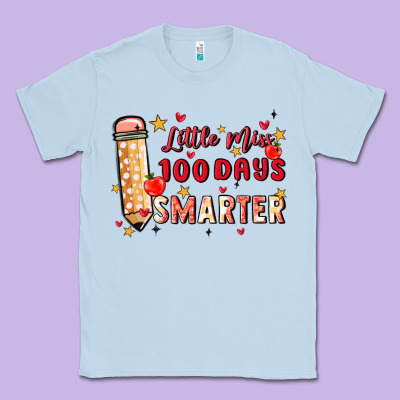 Little Miss 100 Days Smarter Classic Tee Designed By Maliassmallbusiness