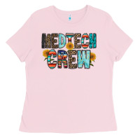 Bubblegum Pink medtech crew Ladies Tee - RacoonDesign
