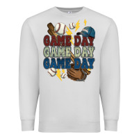 Dove Grey Game Day lightning bolt Baseball Premium Sweatshirt - HowdyJamesFarm