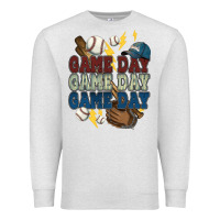 Oatmeal Heather Game Day lightning bolt Baseball Premium Sweatshirt - HowdyJamesFarm