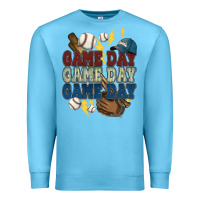 Ocean Blue Game Day lightning bolt Baseball Premium Sweatshirt - HowdyJamesFarm
