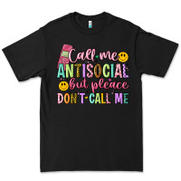 Black call me antisocial but please don't call me Premium Tee - Artiststas