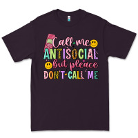 Plum call me antisocial but please don't call me Premium Tee - Artiststas