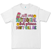 White call me antisocial but please don't call me Premium Tee - Artiststas