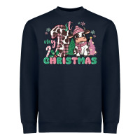 Navy my first christmas cow Heavyweight Sweatshirt - MaliasSmallBusiness