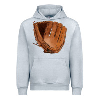 Heather Grey baseball glove Urban Hoodie - FaDigitalArtStudio