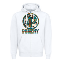 White Punchy Zipper Hoodie - Bettercallsaul