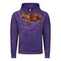 Cloud Purple red angus cow Vintage Hoodie - LillyAllenDesigns