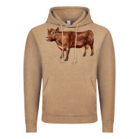 Vintage Coffee red angus cow Vintage Hoodie - LillyAllenDesigns