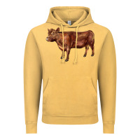Vintage Mustard red angus cow Vintage Hoodie - LillyAllenDesigns