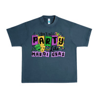 Midnight Navy aint no party like mardi gras Urban Heavy Tee - MaliasSmallBusiness