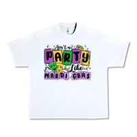 White aint no party like mardi gras Urban Heavy Tee - MaliasSmallBusiness