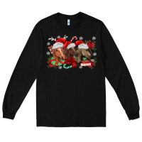 Black christmas horses Long Sleeve Tee - MaliasSmallBusiness