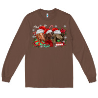 Chestnut christmas horses Long Sleeve Tee - MaliasSmallBusiness