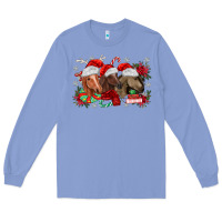 Colony Blue christmas horses Long Sleeve Tee - MaliasSmallBusiness