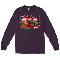 Plum christmas horses Long Sleeve Tee - MaliasSmallBusiness